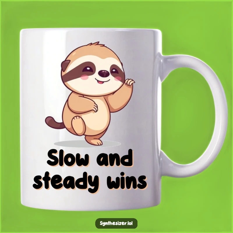 Funny Sloth Tapping Foot Mug: Hilarious Gift for Slow & Steady Humor Lovers