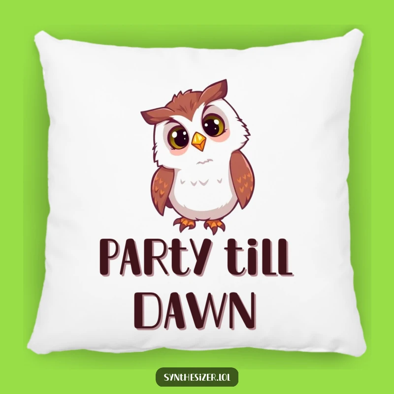 Funny Owl DJ Pillow: Cozy Comfort with a Curious Night Owl Touch