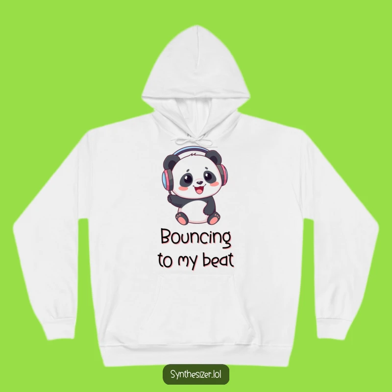 Funny Panda DJ Hoodie: Panda Bops Head with Headphones, Cozy Music Fan Gift