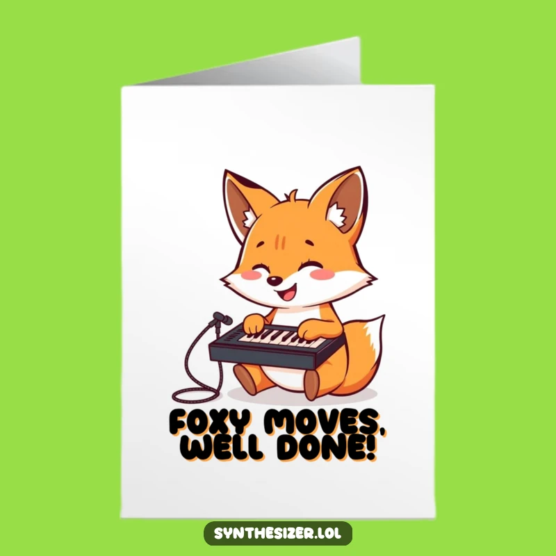 Free Printable Fox DJ Congrats Card: Glee-ful Success Downloadable Gift