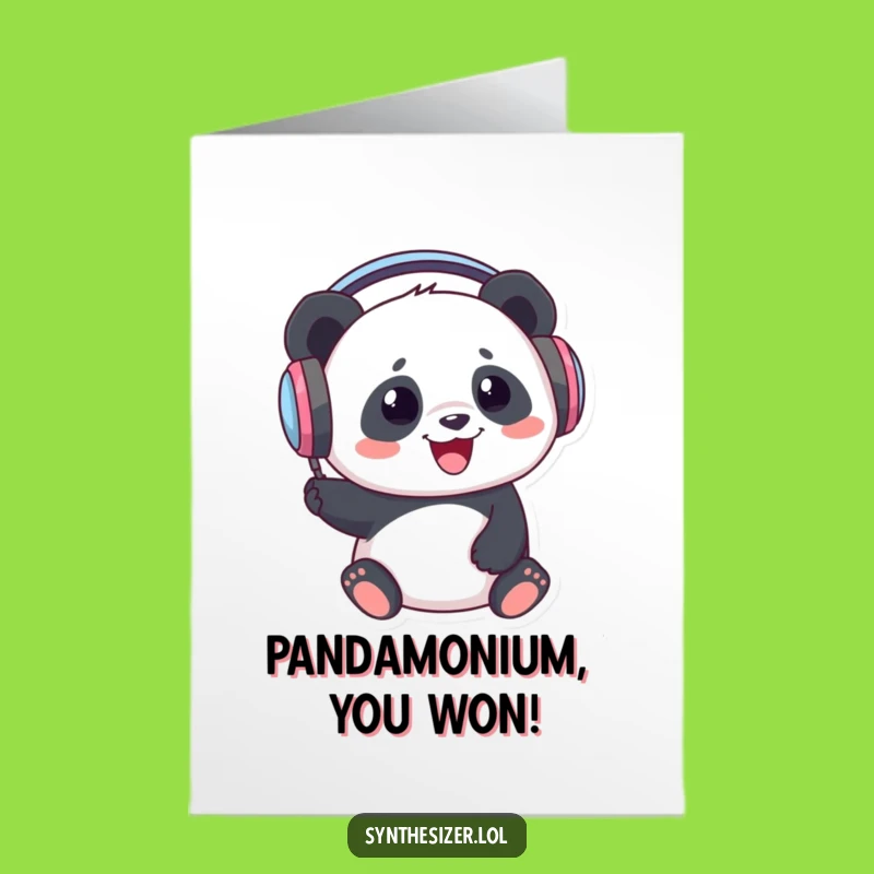 Free Printable Panda Congrats Card: Bopping Success Downloadable Gift