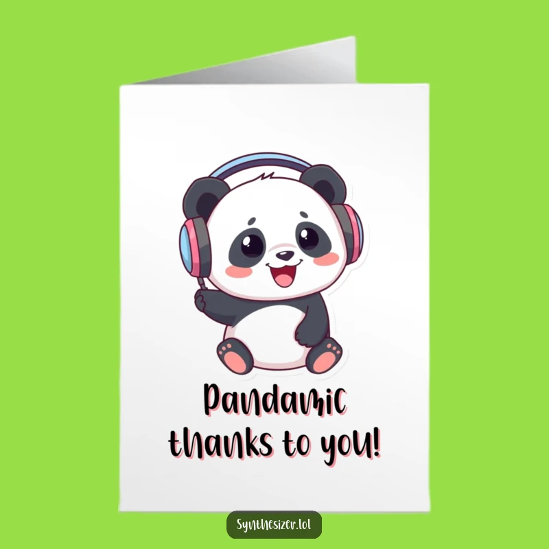 Free Printable Panda Thank You Card: Musical Gratitude Downloadable Gift