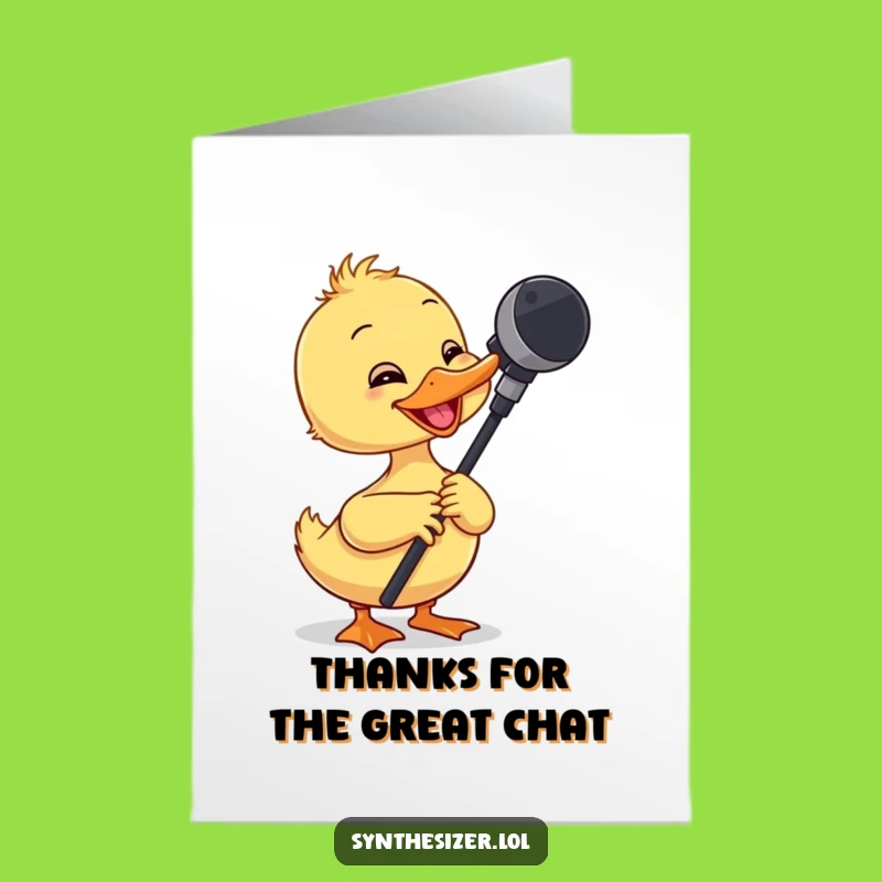 Free Printable Thank You Card: Giggling Duckling Delivers Thanks