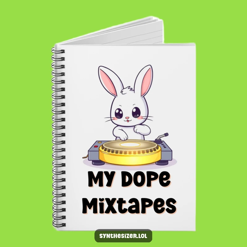 Funny Bunny DJ Notebook: Jot Down Beats with Flair, Great Funny Gift