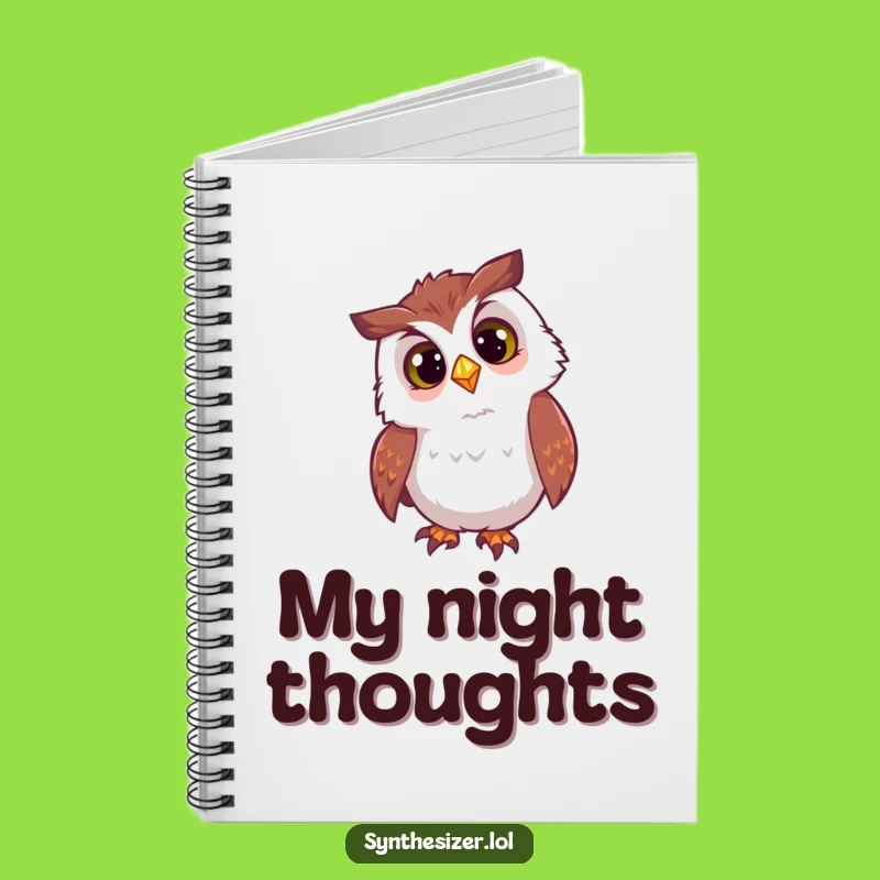 Funny Owl DJ Notebook: Capture Your Curiosity with Nocturnal Notes