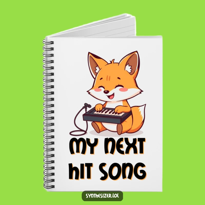 Funny Fox DJ Notebook: Fox Plays Keyboard Mixer, Hilarious Music Journal Gift