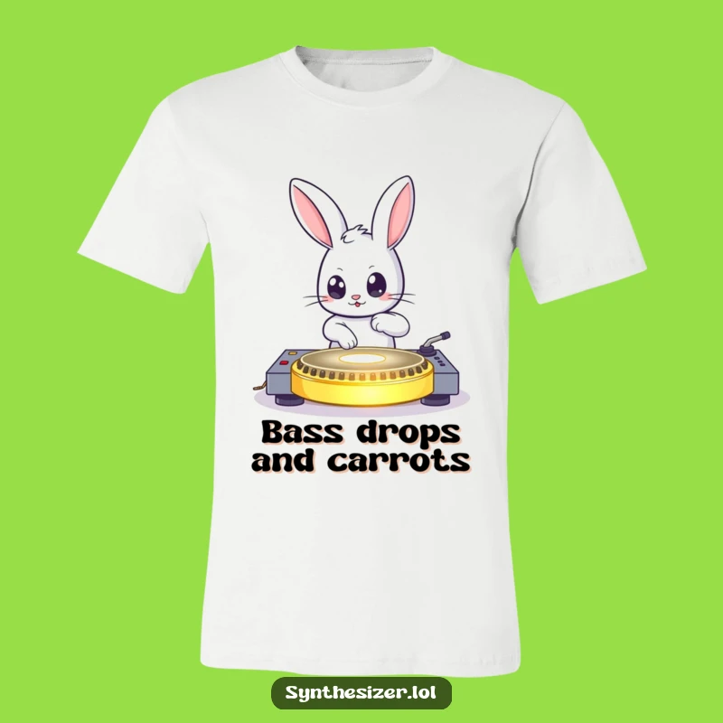 Funny Bunny DJ T-Shirt: Party Animal Vibes, Ideal Funny Gift for Music Fans